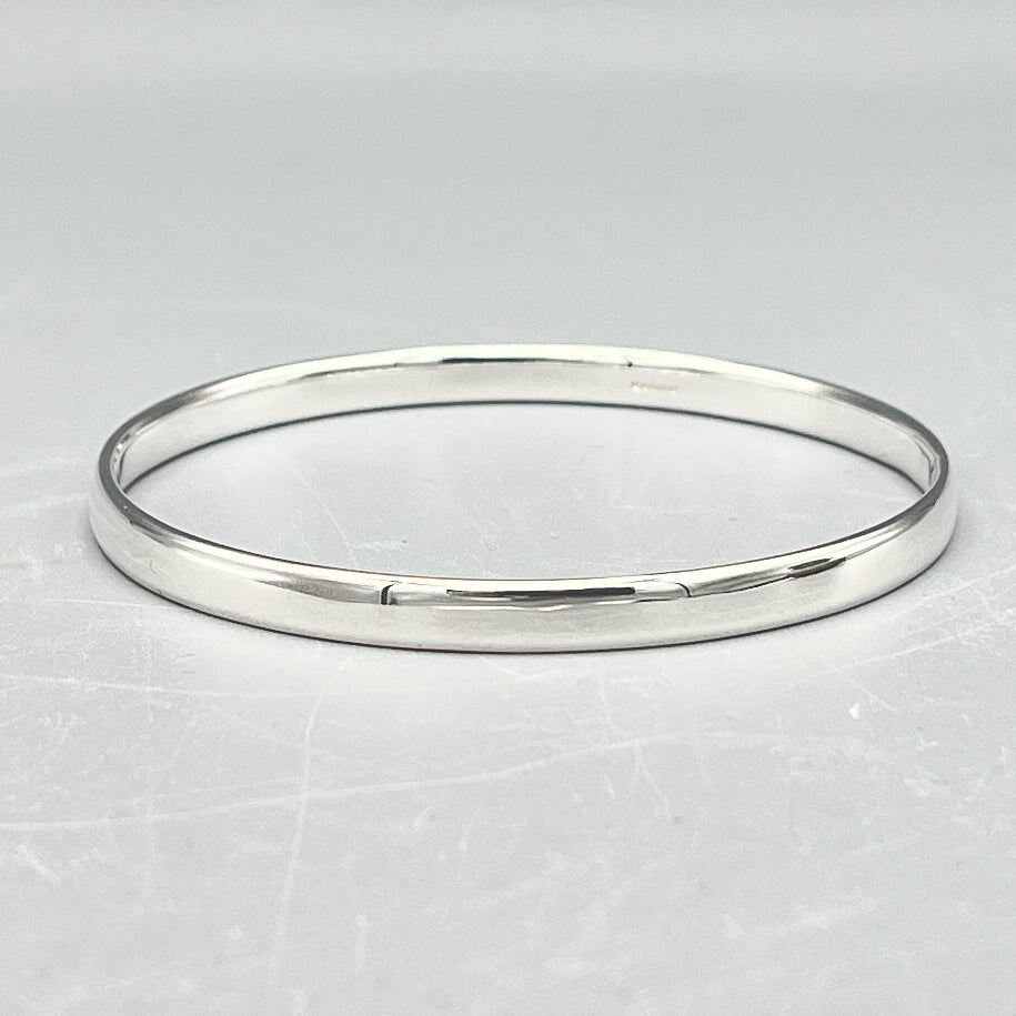 Sterling Silver Bangle. Polished finish 70mm x 5.4mm x 2.3mm
