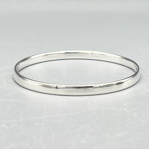 Sterling Silver Bangle. Polished finish 70mm x 5.4mm x 2.3mm