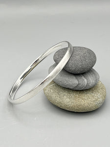 Sterling Silver Bangle. 'Etched' finish 5.4mm wide